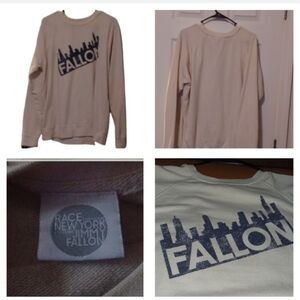 🌺men's Jimmy Fallon  Print Shirt - White and Blue